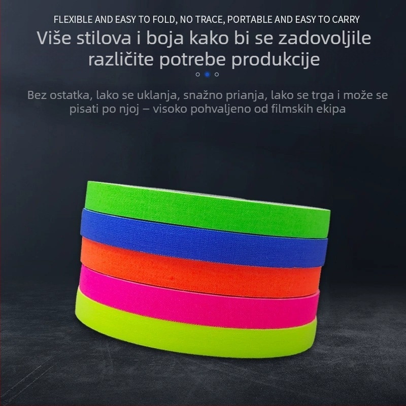 Svijetleća traka za pisanje, matna boja, visoka prionljivost, rekviziti za film i pozornicu, fluorescencijska tkanina kao podloga