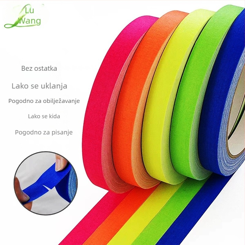 Svijetleća traka za pisanje, matna boja, visoka prionljivost, rekviziti za film i pozornicu, fluorescencijska tkanina kao podloga