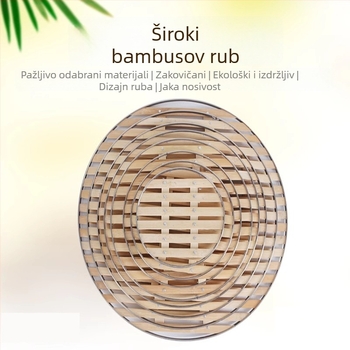 Bambusna parna rešetka za kuhanje na pari u velikom loncu