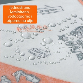 Pravokutni papir za roštilj, podloga za tanjure, upijajući ulje, jednokratni papir za restorane