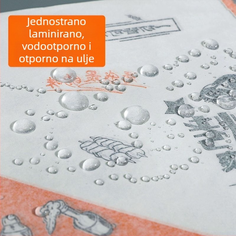 Pravokutni papir za roštilj, podloga za tanjure, upijajući ulje, jednokratni papir za restorane