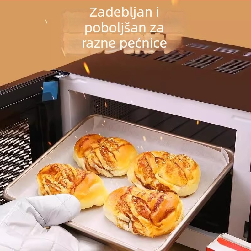 Parchment papir s silikonskim premazom za pećnicu i Air Fryer, kvaliteta hrane, apsorpcija masnoće, 20 m rola