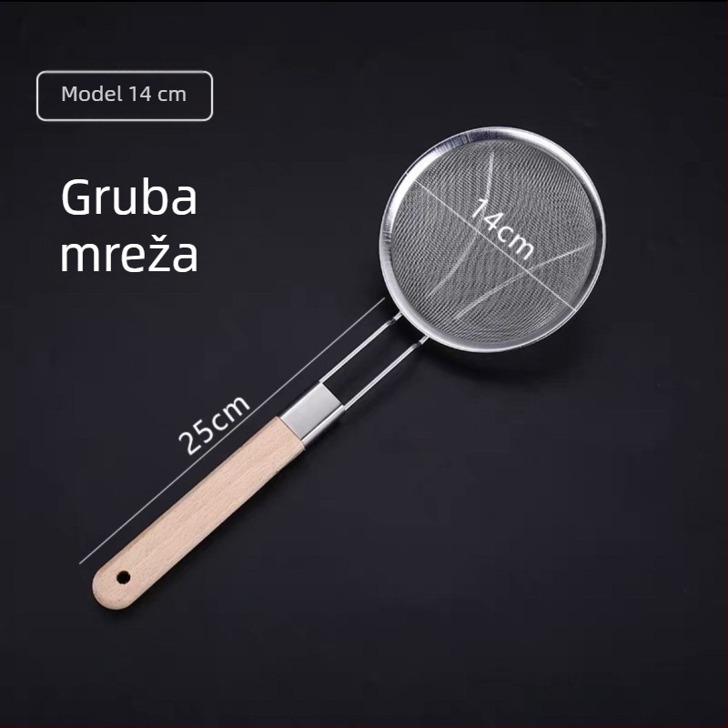Nehrđajući čelik: žlica-filtr i sito za sojino mlijeko i sokove – ultra-fino filtriranje, kuhinjsko sito, odjeljak ulja za vrele lonce