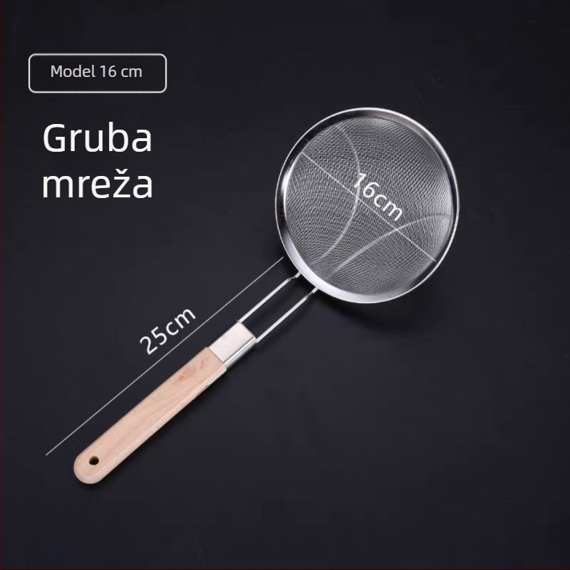 Nehrđajući čelik: žlica-filtr i sito za sojino mlijeko i sokove – ultra-fino filtriranje, kuhinjsko sito, odjeljak ulja za vrele lonce