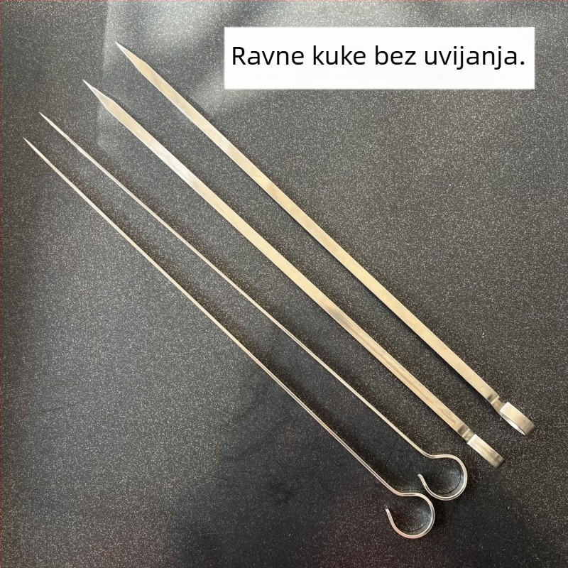 Nehrđajući čelični viseći roštilj za roštilj, ruske ražnjiće, glinena posuda, janjeći ražnjići, plosnati ražnjići, veliki ražnjići za izvoz