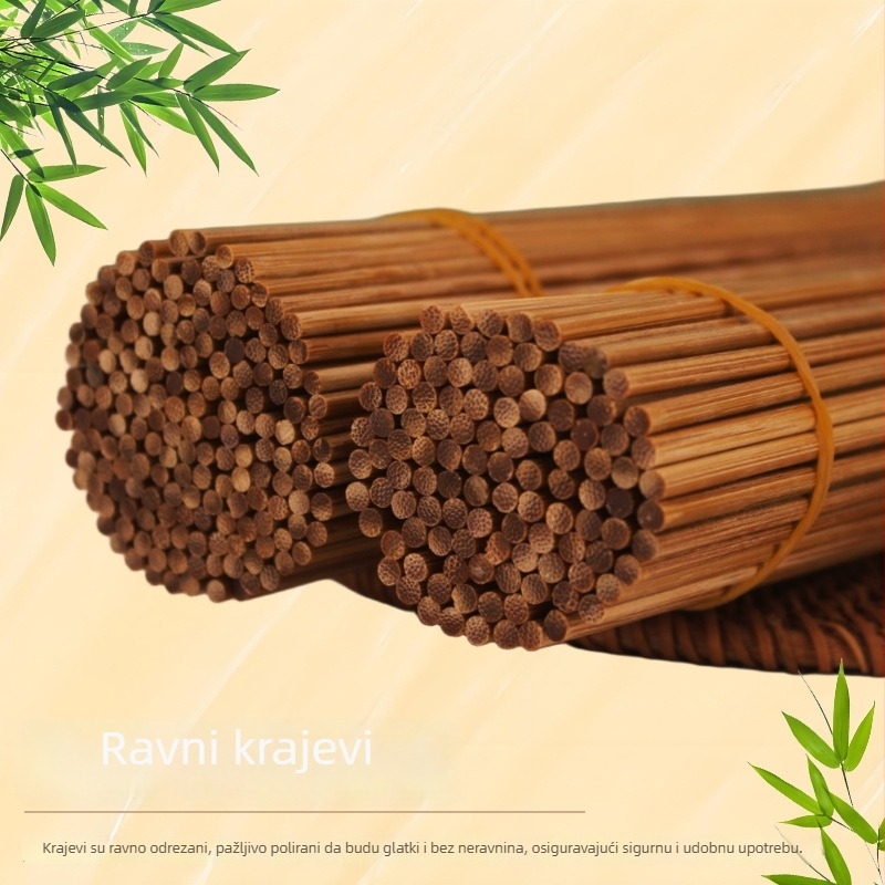 Karbonizirani bamboo štapići za jednokratnu upotrebu, ekstra čvrsti, za roštilj — janjetina ražnjići, ražnjići s kobasicom i karamelizirano voće na štapiću