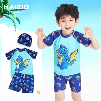 Dječji jednodijelni kupaći kostim za dječake s karikaturnim uzorkom, brzo suši, UV zaštita, za plažu