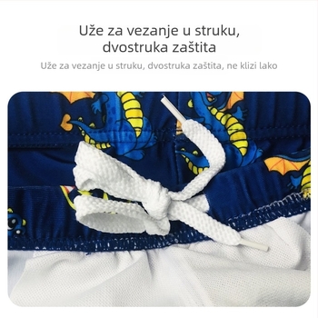 Dječji jednodijelni kupaći kostim za dječake s karikaturnim uzorkom, brzo suši, UV zaštita, za plažu