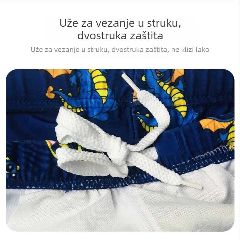Dječji jednodijelni kupaći kostim za dječake s karikaturnim uzorkom, brzo suši, UV zaštita, za plažu