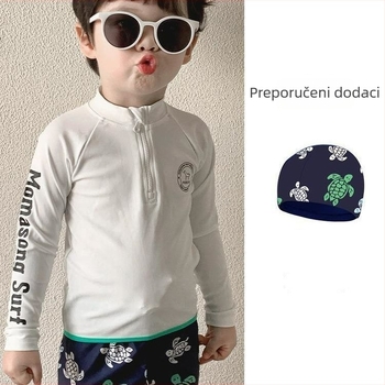 Nova unisex obiteljski kupaći kostim s dugim rukavima za odrasle i djecu – sportski ronilački stil