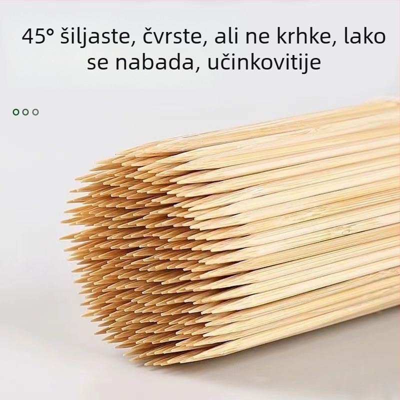 Bambusovi ražnjići za fritezu na zrak – jednokratni ražnjići za voće, ražnjići za palačinke s umakom i kandirani voćni ražnjići
