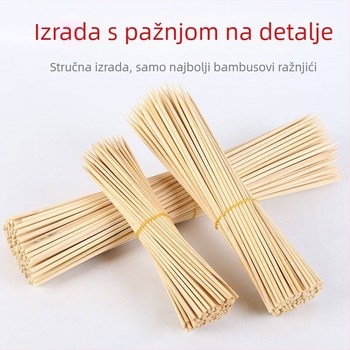 Jednokratni bambus štapići za komercijalnu upotrebu, idealni za janjetinu na ražnju, roštilj kobasice i užine