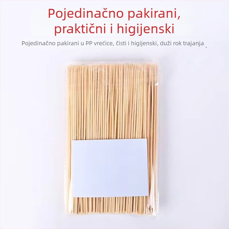 Jednokratni bambus štapići za komercijalnu upotrebu, idealni za janjetinu na ražnju, roštilj kobasice i užine