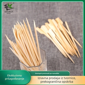 Jednokratni bambus štapići za roštilj i hot pot, duljine 9–30 cm, debljine 3 mm, tiskanje logotipa moguće