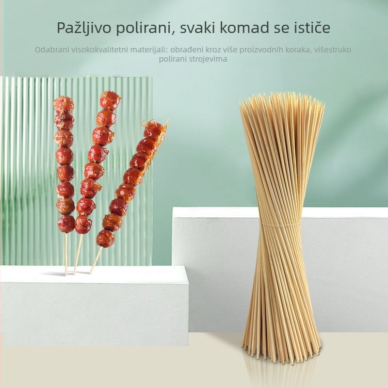 Štapići od bambusa za roštilj – 100 komada, različite duljine