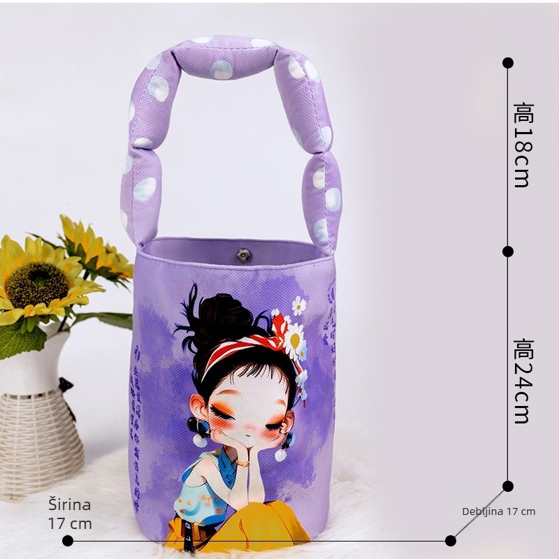 Ženska platnena bucket bag torba s velikim kapacitetom, korejskog stila