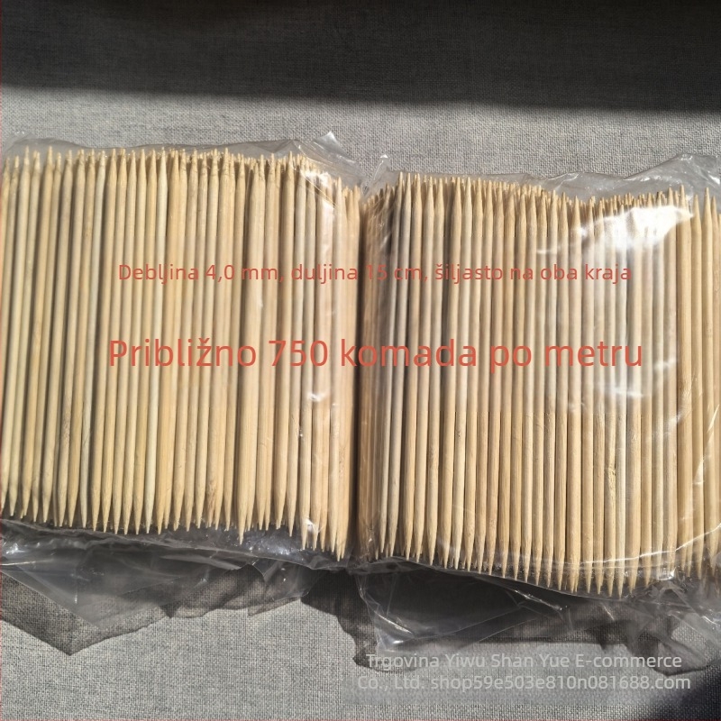 Debele bambus štapiće, promjer 4,0 mm, dužine 15 cm, šiljasti vrhovi, pakiranje 1 kg, za potporu voćnih stabala.