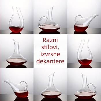 Stakleni dekantor za vino s aeratorom za brzu aeraciju