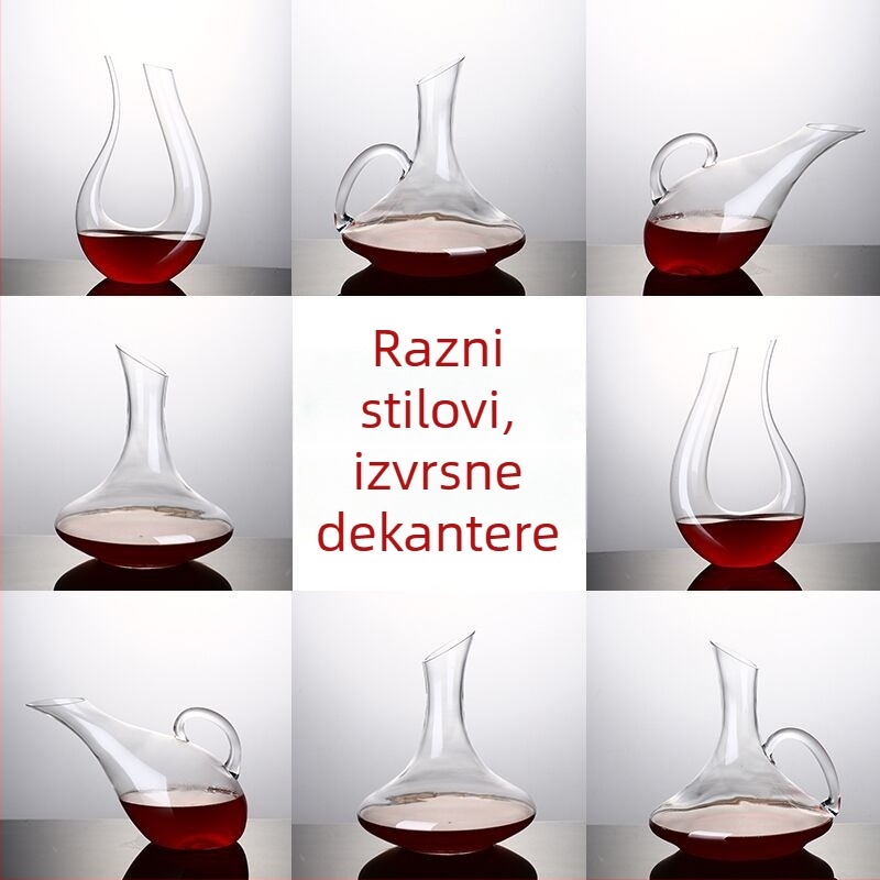 Stakleni dekantor za vino s aeratorom za brzu aeraciju