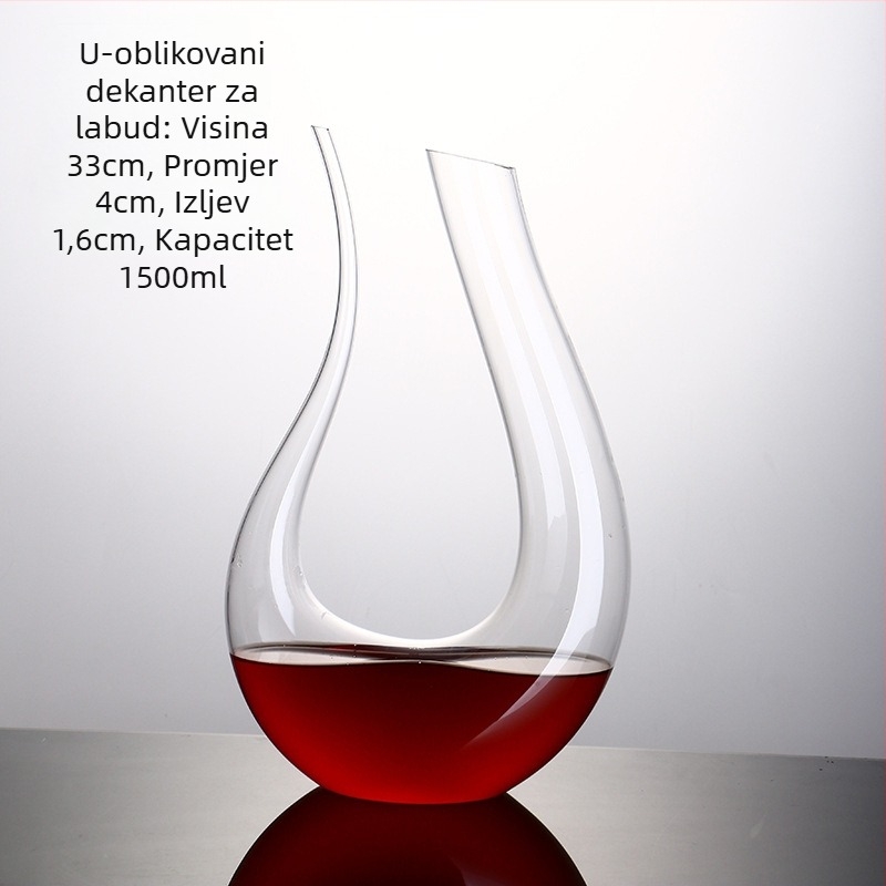 Stakleni dekantor za vino s aeratorom za brzu aeraciju