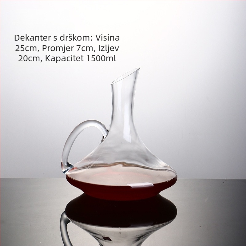 Stakleni dekantor za vino s aeratorom za brzu aeraciju