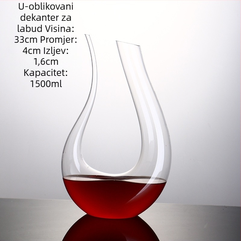 Stakleni dekantor za vino s aeratorom za brzu aeraciju