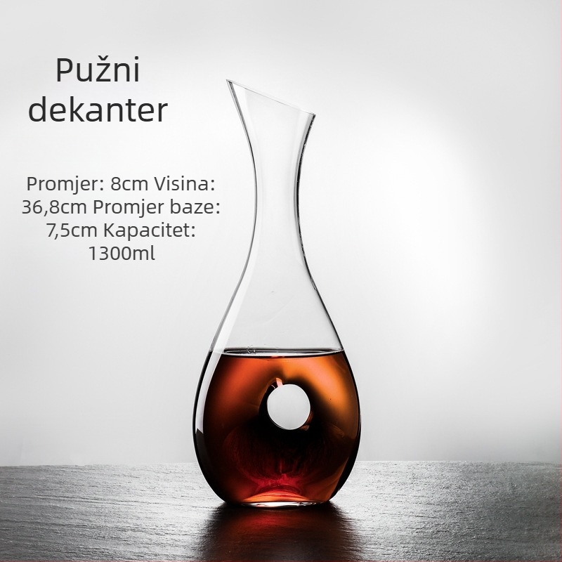 Stakleni dekantor za vino s aeratorom za brzu aeraciju