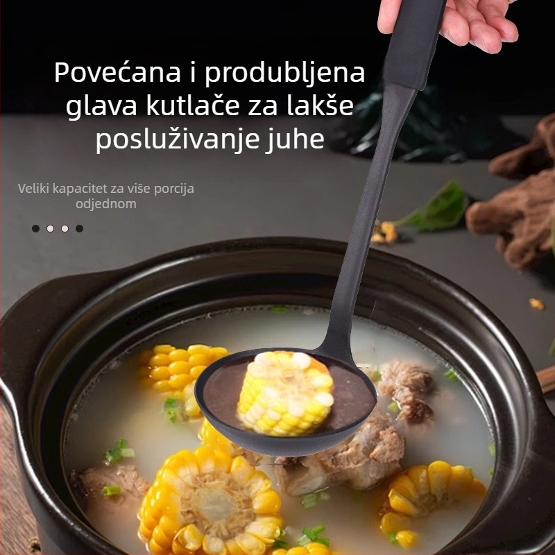 Željezna kuhinjska špatula i žlica, debeli dizajn, mekana ručka, zaštita od opeklina