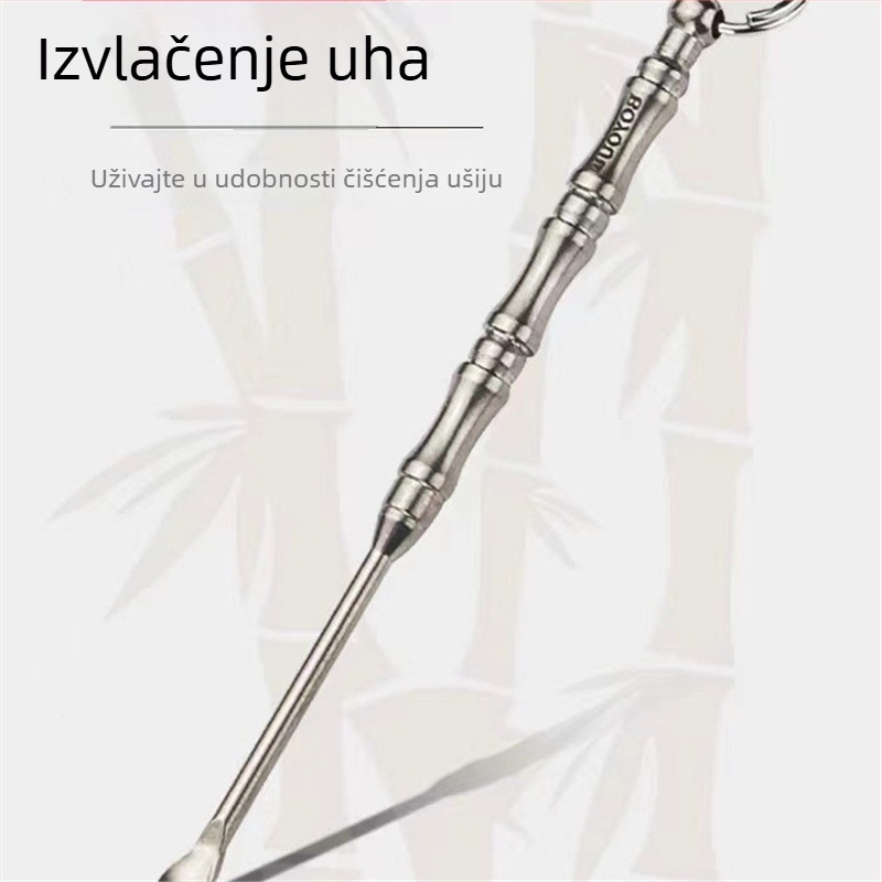 Ušna žličica od titanijeve legure za muškarce i žene, tradicionalni alat za čišćenje ušiju, jedna ušna žličica