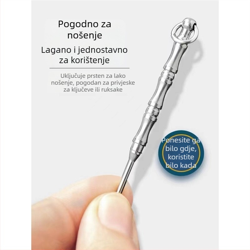 Ušna žličica od titanijeve legure za muškarce i žene, tradicionalni alat za čišćenje ušiju, jedna ušna žličica