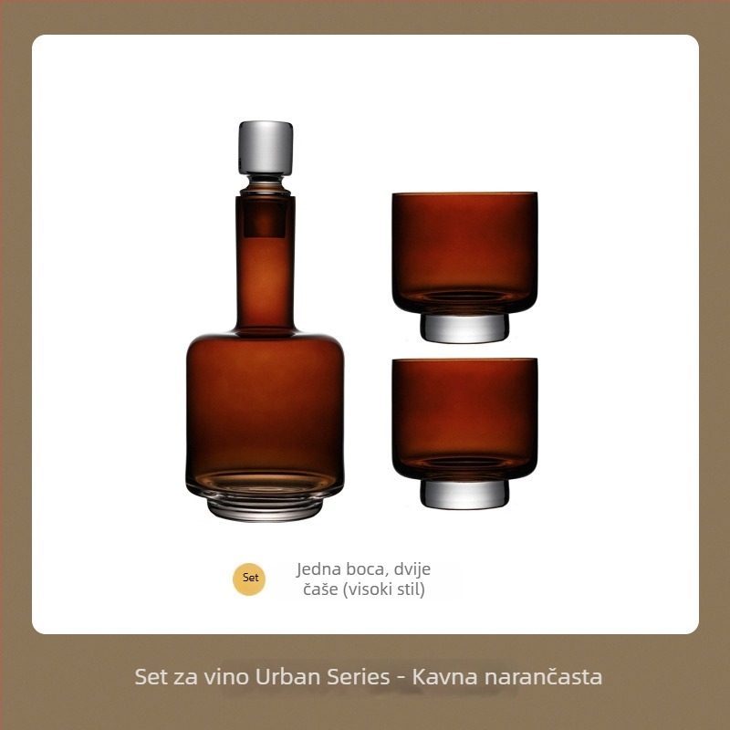 Minimalistički stakleni dekantor za whisky, moderni skandinavski stil