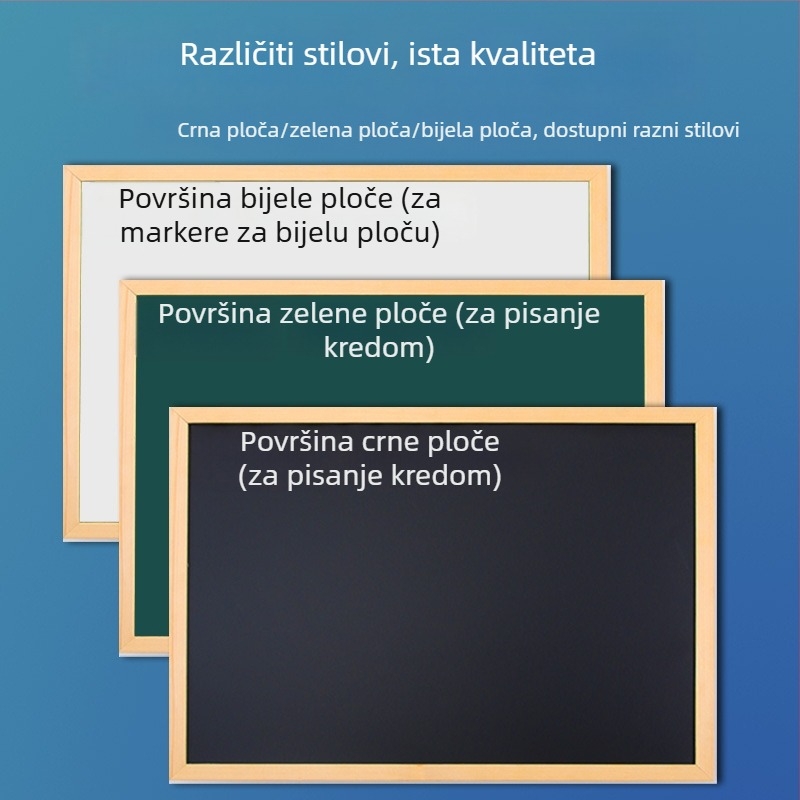 Drveni okvir, viseća magnetska ploča za pisanje, vertikalna ploča za poruke