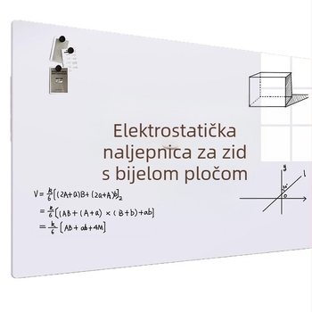 Odvojiva elektrostaticka zidna naljepnica – bijela ploča za pisanje i crtanje za djecu