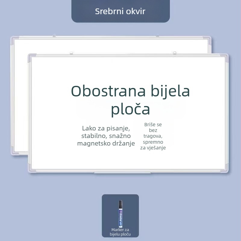 Viseća dvostruka magnetska ploča za pisanje – kućna nastava
