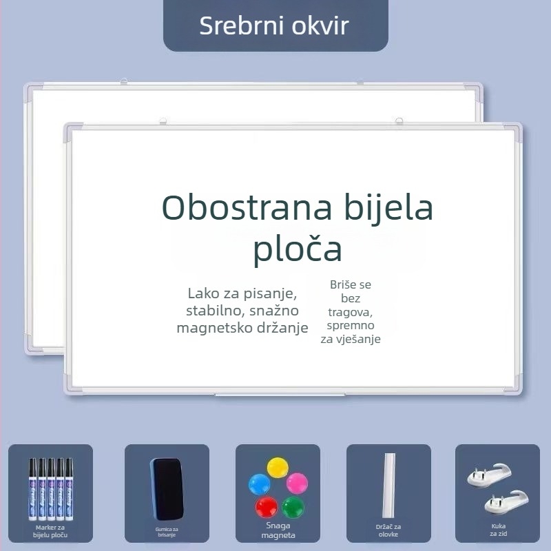 Viseća dvostruka magnetska ploča za pisanje – kućna nastava