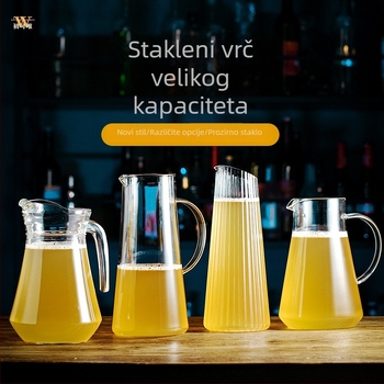 Džban od borosilikatnog stakla velike zapremnine za hladnu vodu, napitke, sokove i čepano pivo