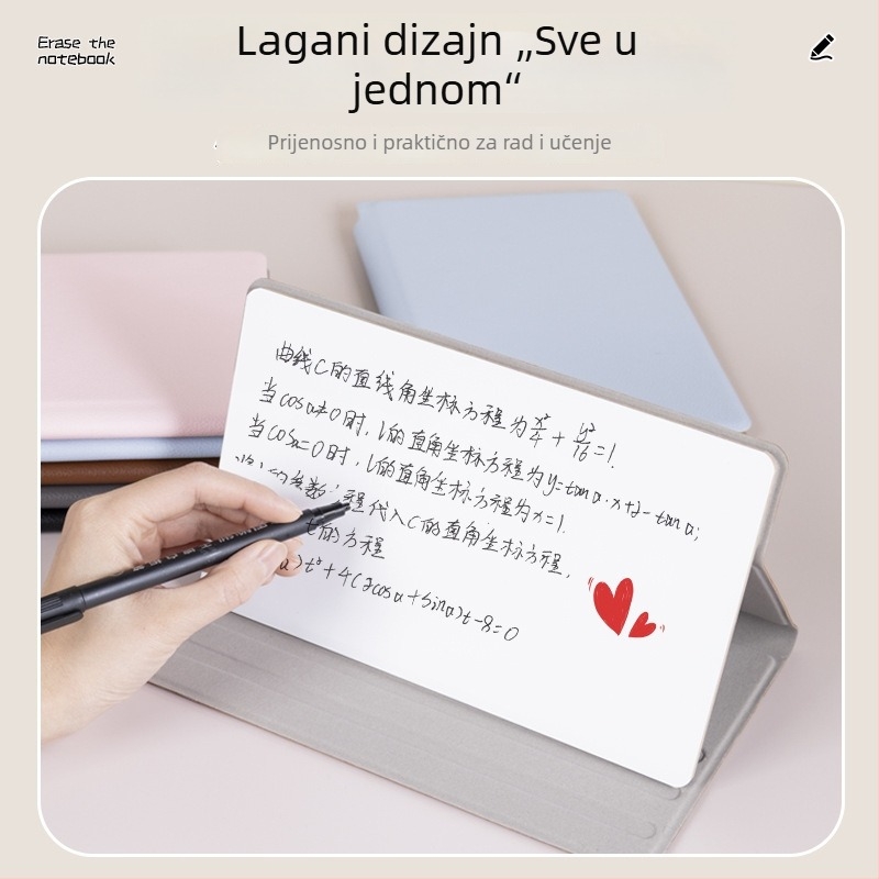 Dvostrana stolna bijela ploča, izbrisiva za pisanje i bilješke, za vježbanje TOEFL i GRE