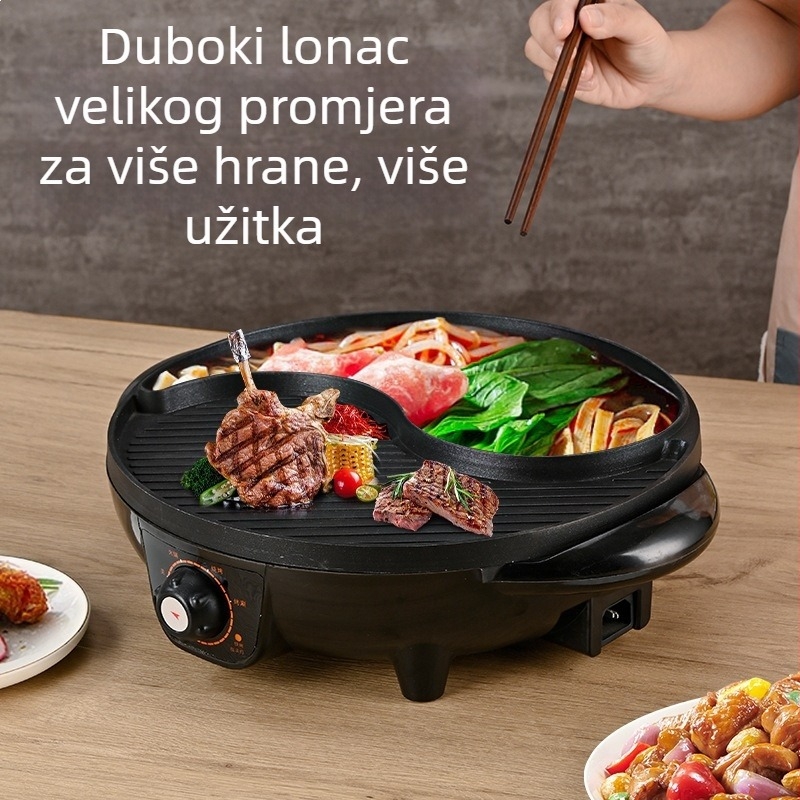 All-in-One električni hot pot i roštilj – dvostruka namjena za Shabu‑Shabu i grill