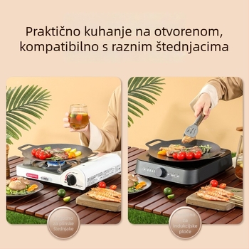 Vanjska Maifan kamen Teppanyaki ploča za roštilj, željezna gril tava za kućnu upotrebu
