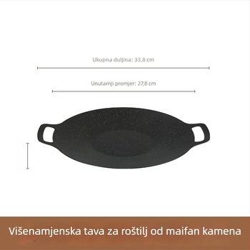 Vanjska Maifan kamen Teppanyaki ploča za roštilj, željezna gril tava za kućnu upotrebu