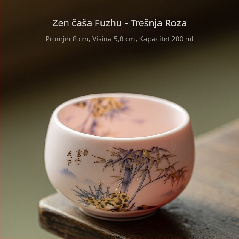 Bijela porcelana – luksuzna šalica za čaj za osobnu upotrebu, Luohan stil, keramička posuda za degustaciju čaja