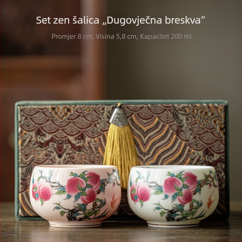 Bijela porcelana – luksuzna šalica za čaj za osobnu upotrebu, Luohan stil, keramička posuda za degustaciju čaja