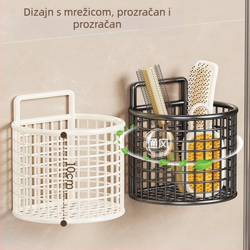 Zidni kupaonski višenamjenski stalak za odlaganje potrepština i češljeva