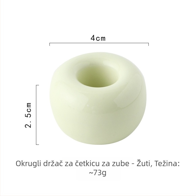 Šareni keramički držač četkice za zube za par - moderan, minimalistički dizajn