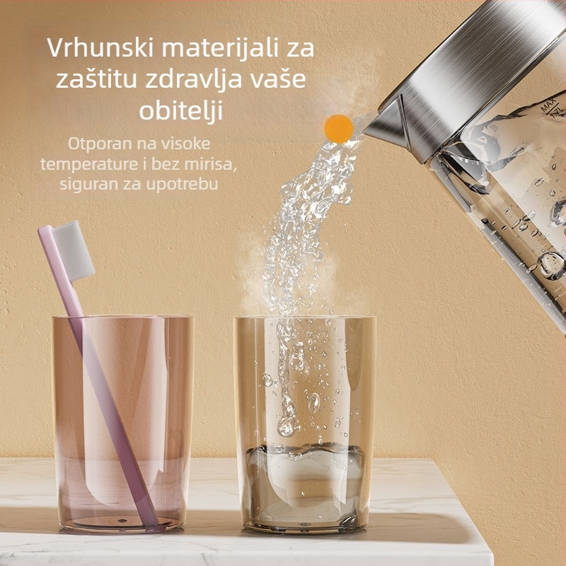 Zidni držač četkica i čaše s dozom paste za zube – bez bušenja, s vakuumskim pričvršćivanjem