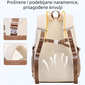 Nova školska torba za djevojčice, moderna i svestrana, s velikim kapacitetom, lagana, olakšava teret i štiti kičmu
