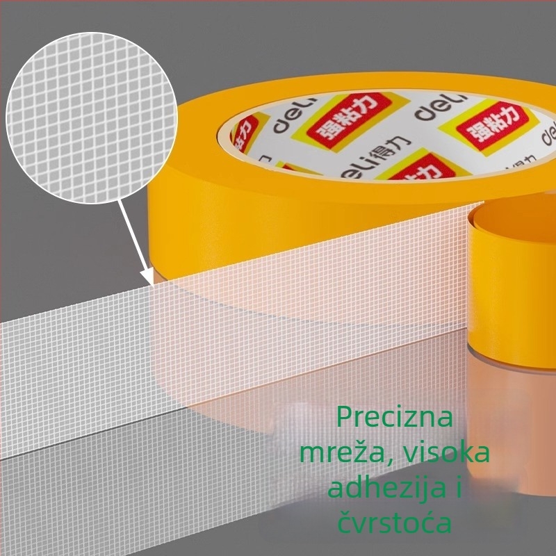 Deli dvostruka traka s tkaninskom osnovom, visoka viskoznost, ne ostavlja tragove, diskretan zalijep, snažna prianjanja, model 30802, duljina 20 m, širina 30 mm, debljina 280 μm