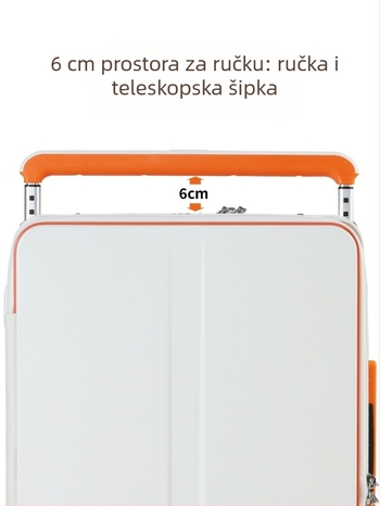 24-inčni putni kofer s prednjim otvaranjem i širokom teleskopskom ručkom, velik kapacitet, 20-inčni ručni prtljag