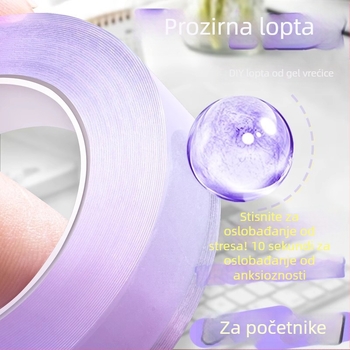 Boja Transparentna ljepljiva traka za opuštanje – kristalno prozirna traka otporna na visoke temperature