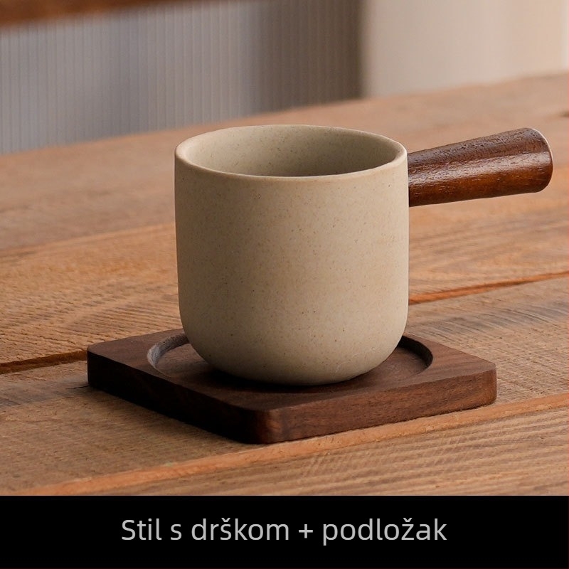 Espresso šalica u japanskom stilu od gline, ručno izrađena keramička zdjela, šalica za kavu za kućnu upotrebu